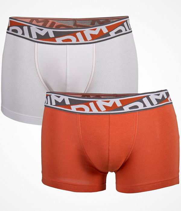 DIM 2-pack Mens Underwear Urban Boxer P White/Orange
