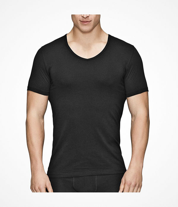 JBS of Denmark Organic Cotton V-neck T-shirt Black