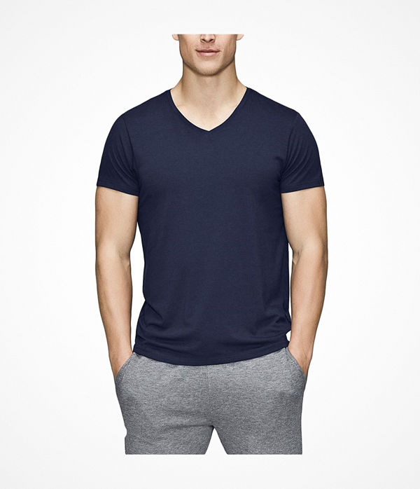 JBS of Denmark Bamboo Blend V-neck T-shirt Darkblue