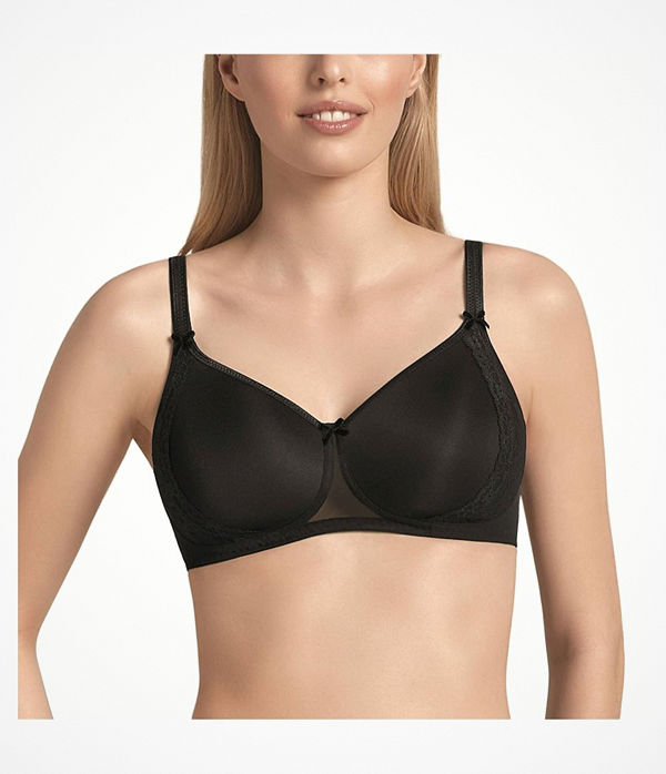 Rosa Faia Lace Rose Wireless Contour Bra Black