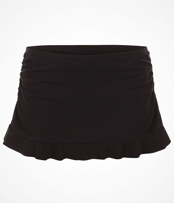 Rosa Faia Kiki Skirted Bikini Bottom Black