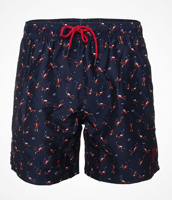 Hugo Boss BOSS Piranha Swim Shorts Blue Pattern