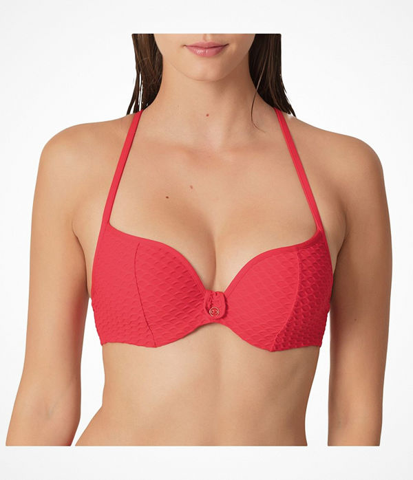 Marie Jo Brigitte Bikini Top Heart Shape Padded Red