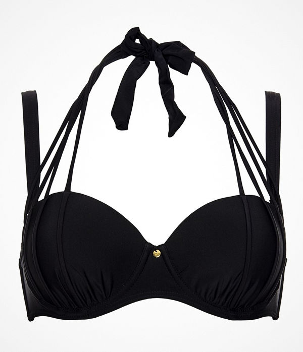 Missya Rose Bikini Strapless Halterneck Black