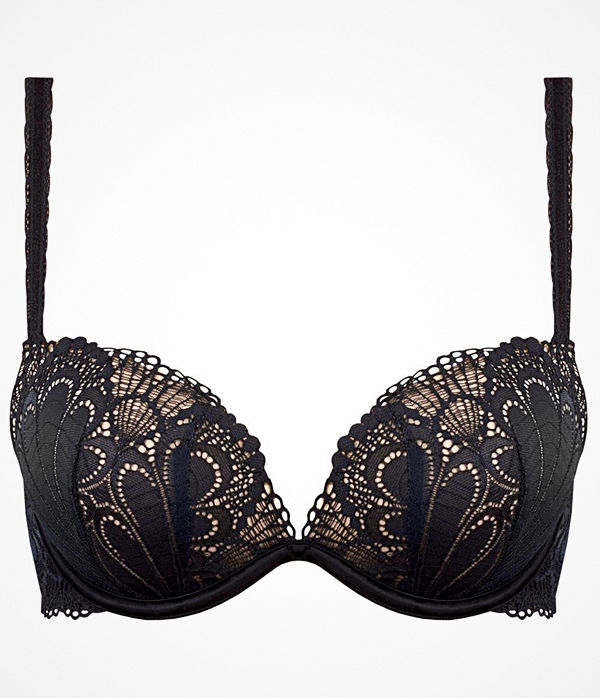 Wonderbra Refined Glamour Full Effect Push-Up Bra Black