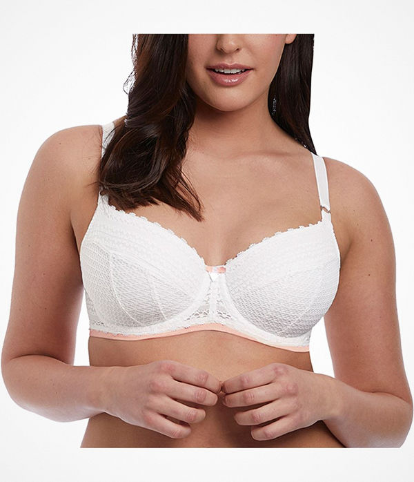Freya Daisy Lace Padded Half Cup Bra White