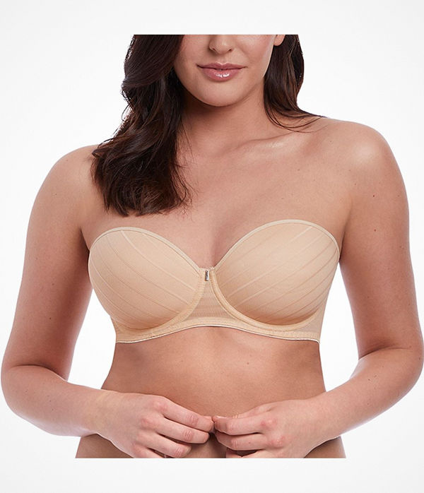 Freya Cameo Deco Strapless Moulded Bra Sand