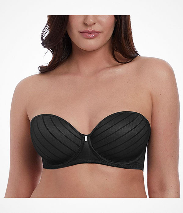 Freya Cameo Deco Strapless Moulded Bra Black