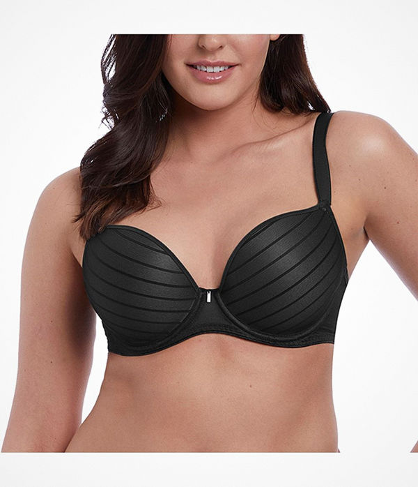 Freya Cameo Deco Moulded Plunge Bra Black