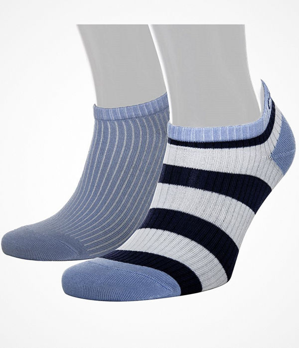 Calvin Klein 2-pack Olivia Bold Stripe Liner Socs Blue