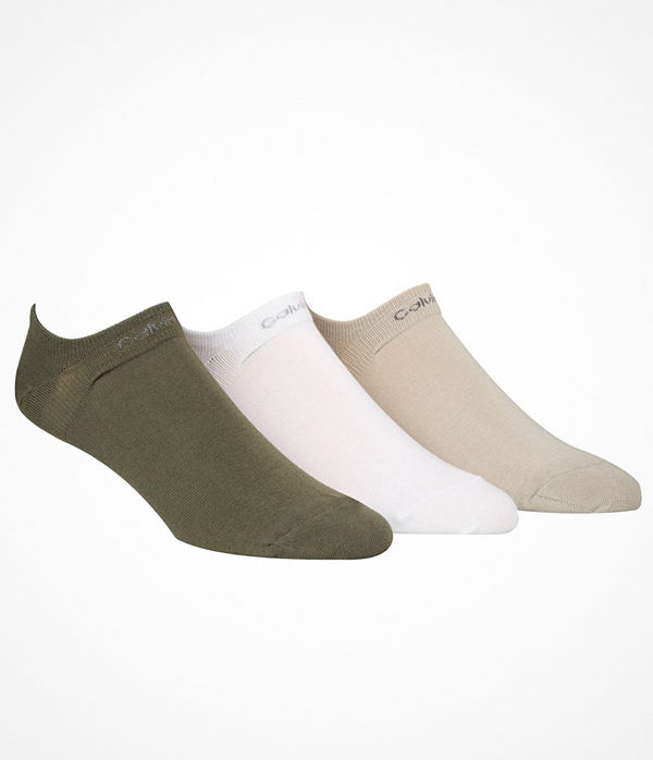 Calvin Klein 3-pack Owen Coolmax Cotton Liner Socks Green/White
