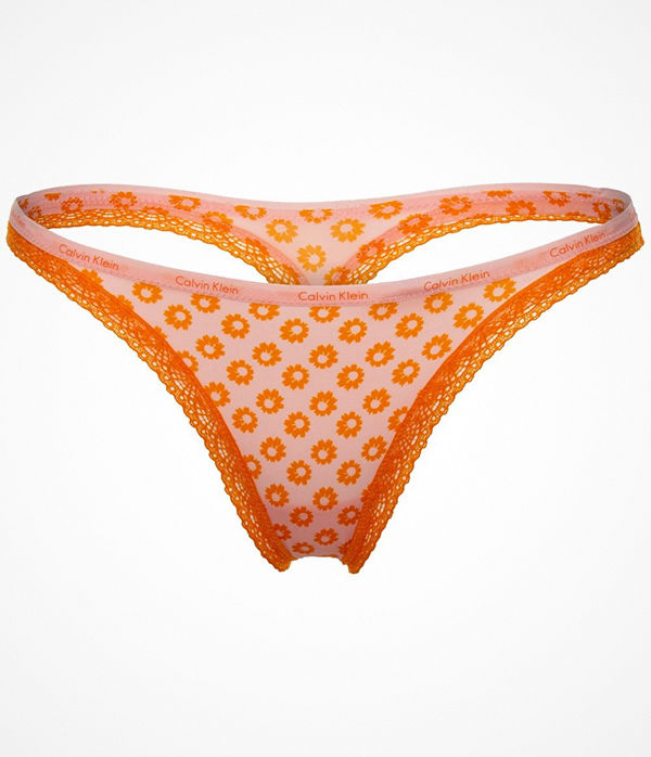 Calvin Klein Bottoms Up Thong Orange patterned