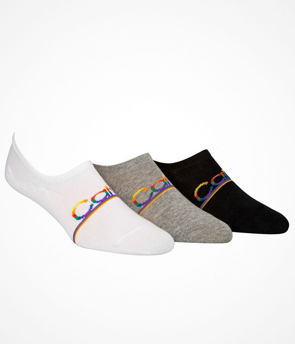 Calvin Klein 3-pack Toby Pride Sneaker Liner Socks Multi-colour