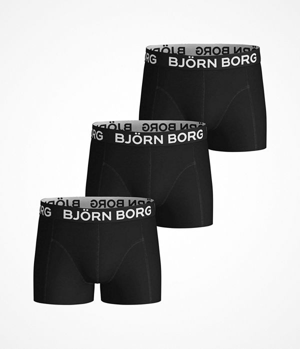 Björn Borg 3-pack Core Solids Sammy Shorts For Boys Black