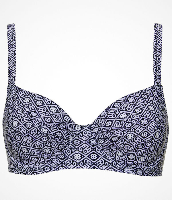 Damella Blue Mosaic Bikini Underwire Bra Navy-2