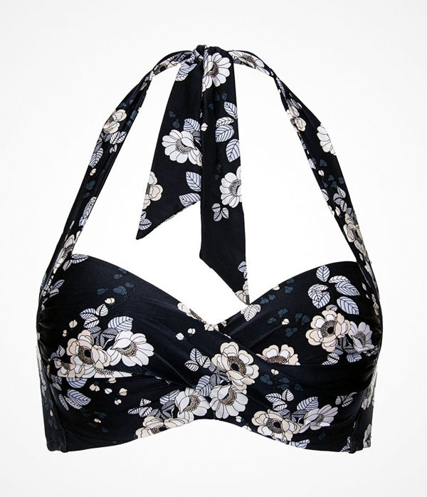 Seafolly Splendour Twist Soft Halter Bikini Top Indigo blue