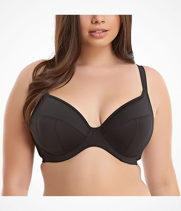 Elomi Swim Essentials Plunge Bikini Top Black