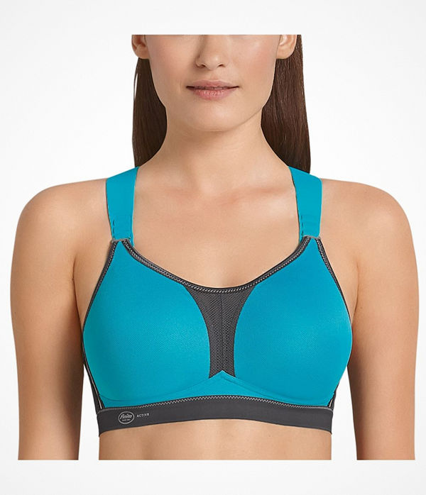 Anita Active Racerback Sports Bra Grey/Turquoise