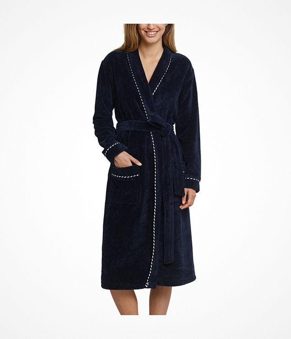 Schiesser Original Classics Bathrobe Darkblue