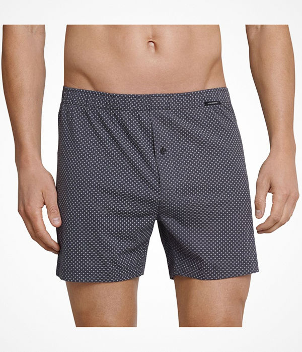 Schiesser Day and Night Pattern Boxershorts Anthracite