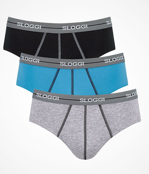 Sloggi 3-pack Men Start Midi C3P Grey/Black
