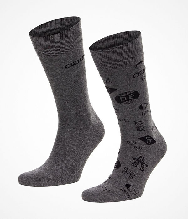 Hugo 2-pack RS Icons CC Socks Grey/Darkgrey