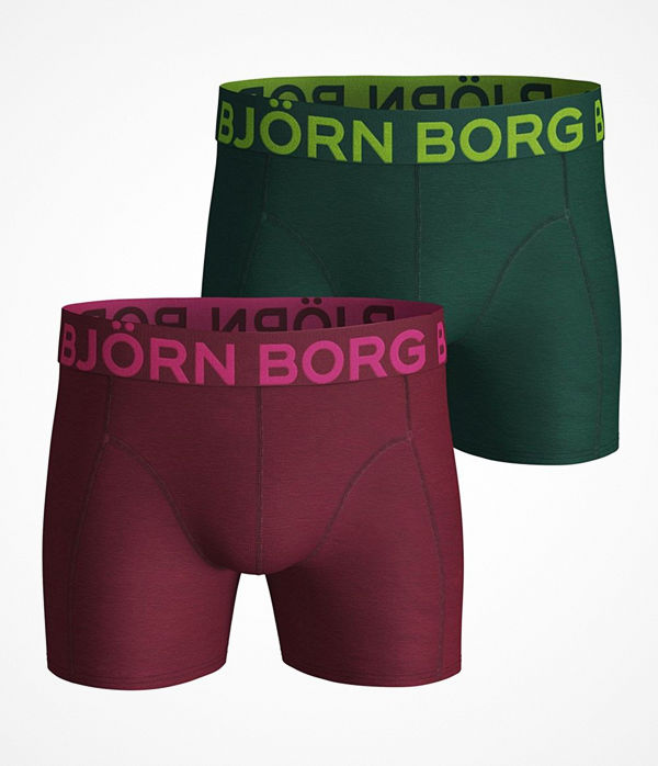 Björn Borg 2-pack Cotton Stretch Core Shorts 1932 Red/Green