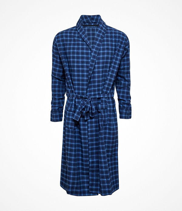 JBS Flannel Bath Robe Checked