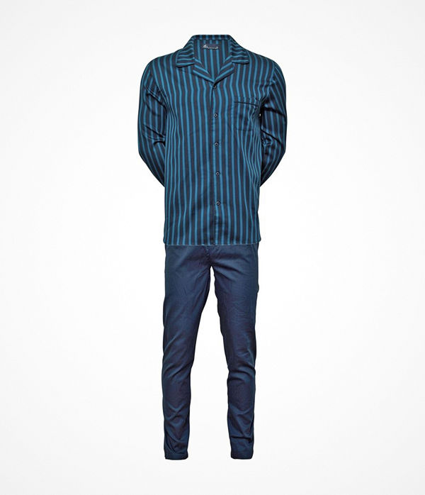 JBS Woven Buttoned Pyjama Blue Striped