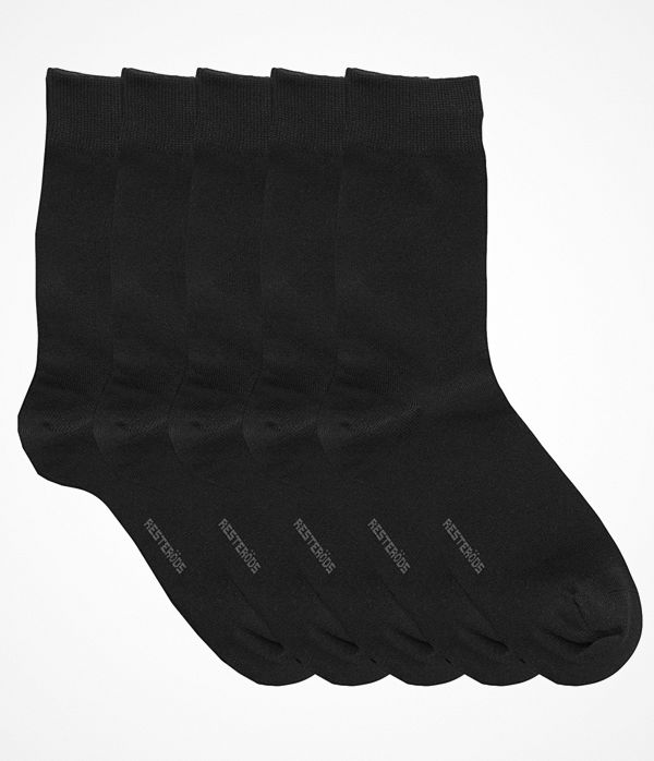 Resteröds 5-pack Cotton Socks Black