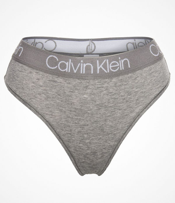 Calvin Klein Body Cotton High Waist Thong Grey