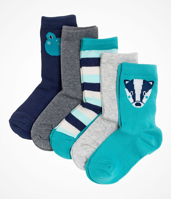 Pierre Robert 5-pack Eco Basic Socks For Kids Turquoise