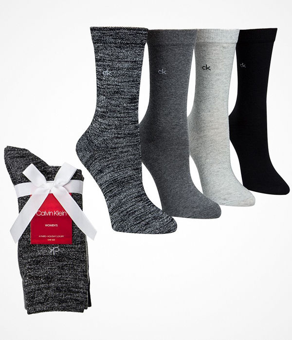 Calvin Klein 4-pack Isla Holiday Sprakle Crew Socks Grey