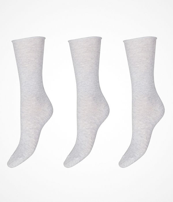 Decoy 3-pack Thin Comfort Top Socks Light grey