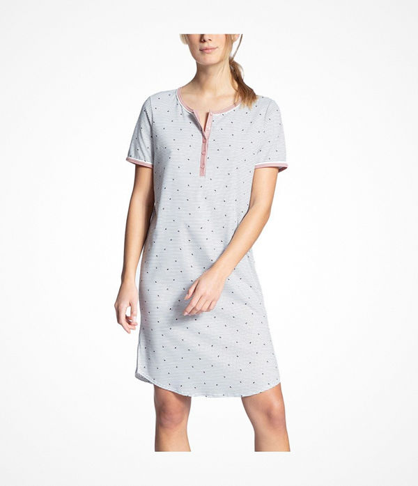 Calida Sweet Dreams Sleepshirt White Pattern-2