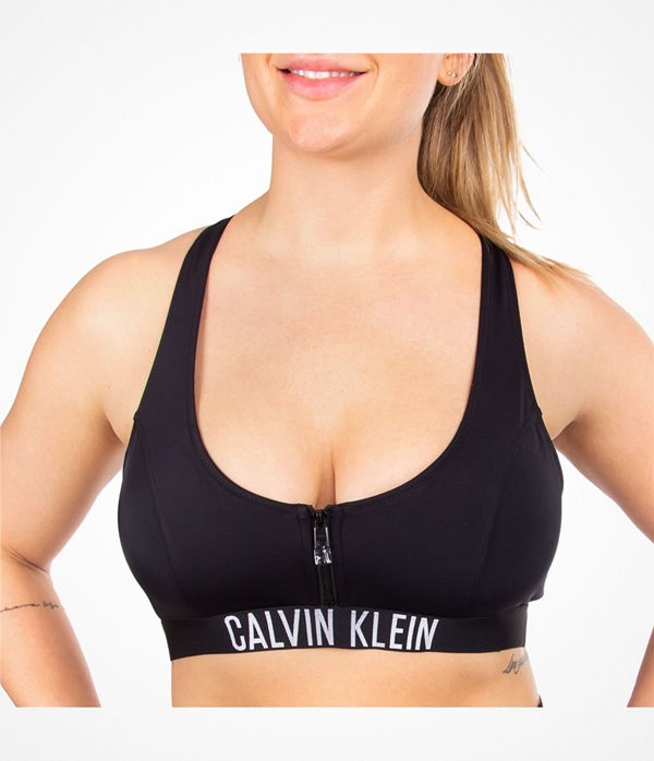 Calvin Klein Intense Power Zip Bikini Bralette Black