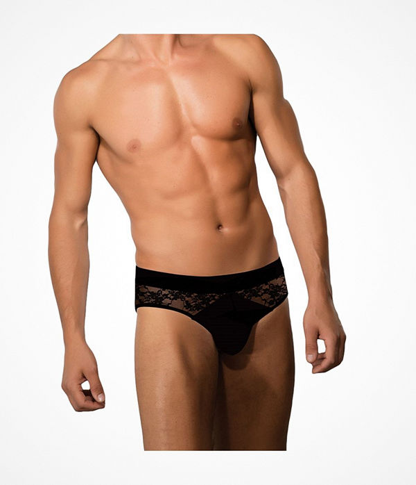 Doreanse Men Sexy Lace Briefs Black