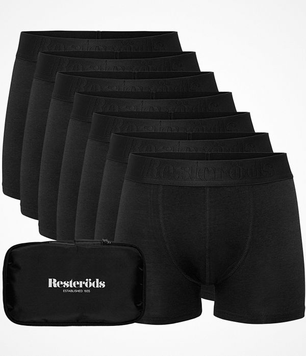 Resteröds 7-pack Bamboo Boxer Travel Bag Black