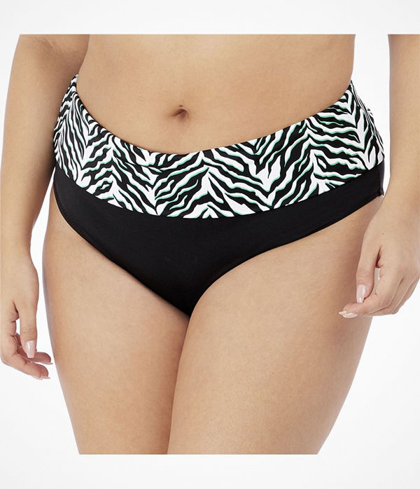 Elomi Zulu Rhythm Fold Bikini Brief Black/White