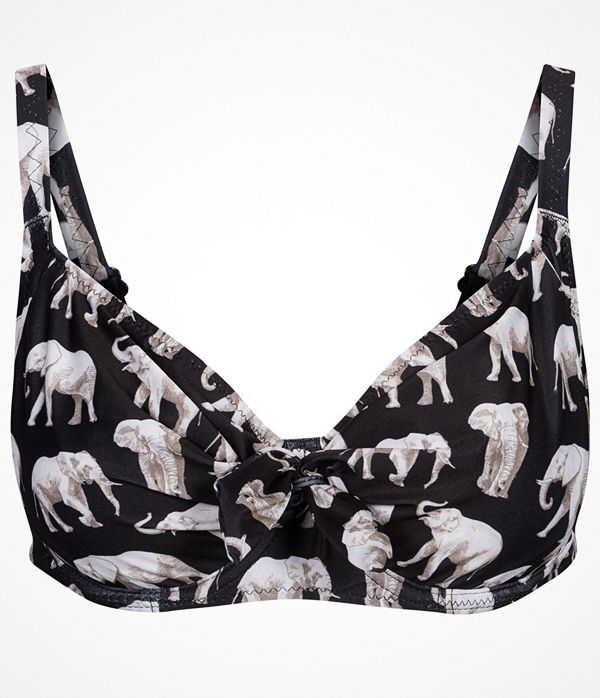 Saltabad Elephant Dolly Bikini Top Black pattern-2