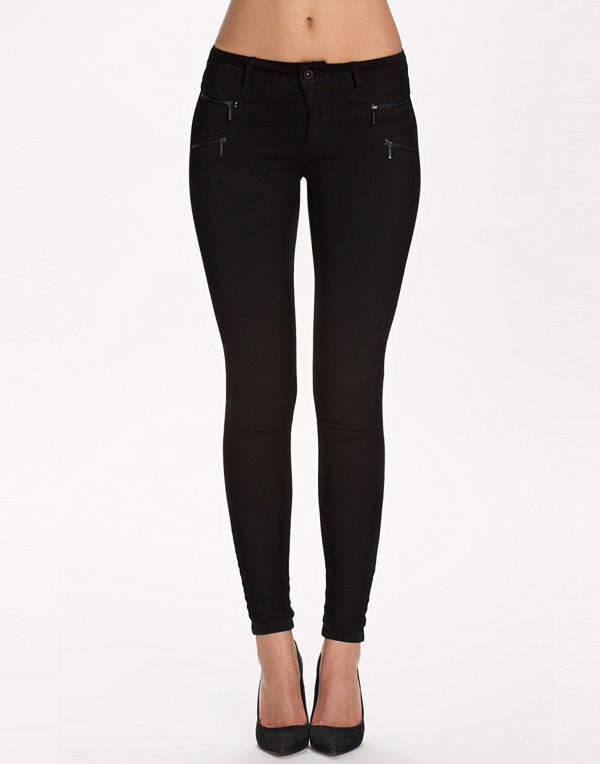 Only onlROYAL Reg Skinny Zip Jeans Dnm N