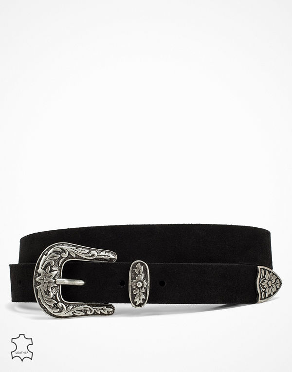 Vero Moda Vmpernille Suede Slim Jeans Belt Svart