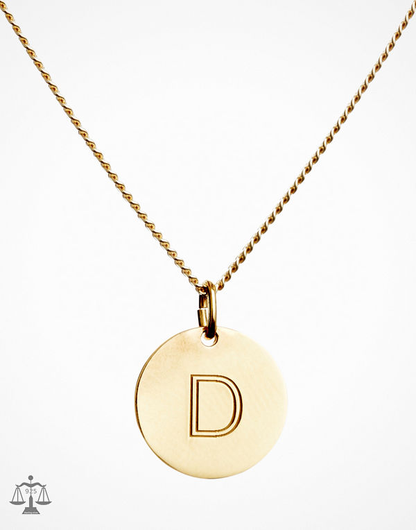Blue Billie smycke Letter Pendant D