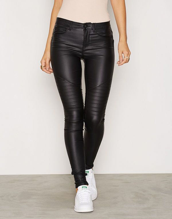 Only svarta byxor onlNEW Royal Reg Sk. Biker Coated N Svart