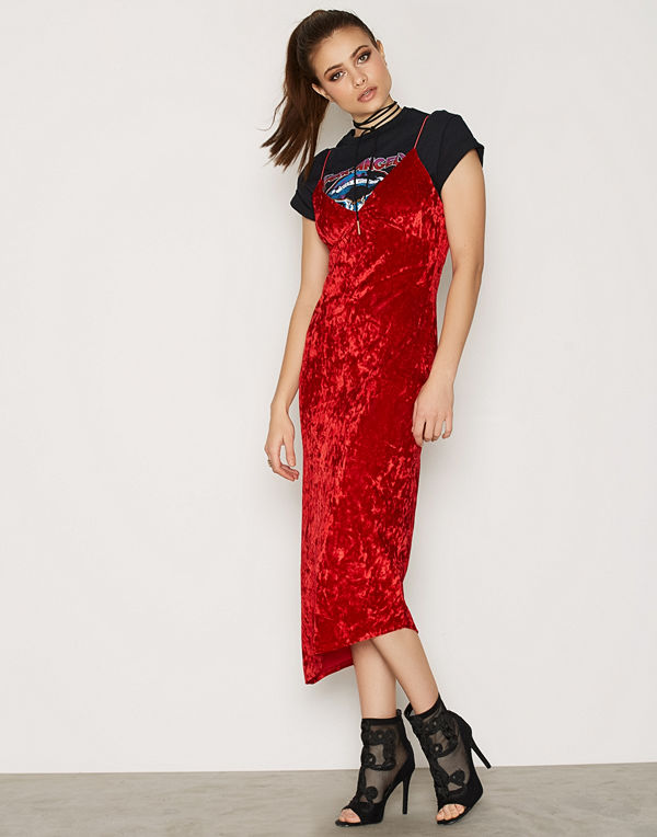NLY Trend Lady In Red Dress Röd