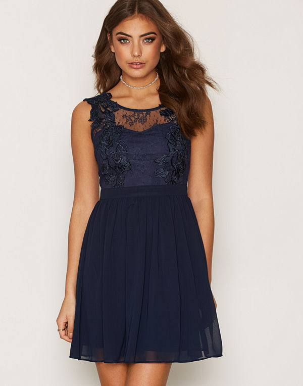 NLY One Lace Cover Dress Navy