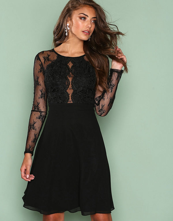 NLY Eve Whenever Lace Dress Svart