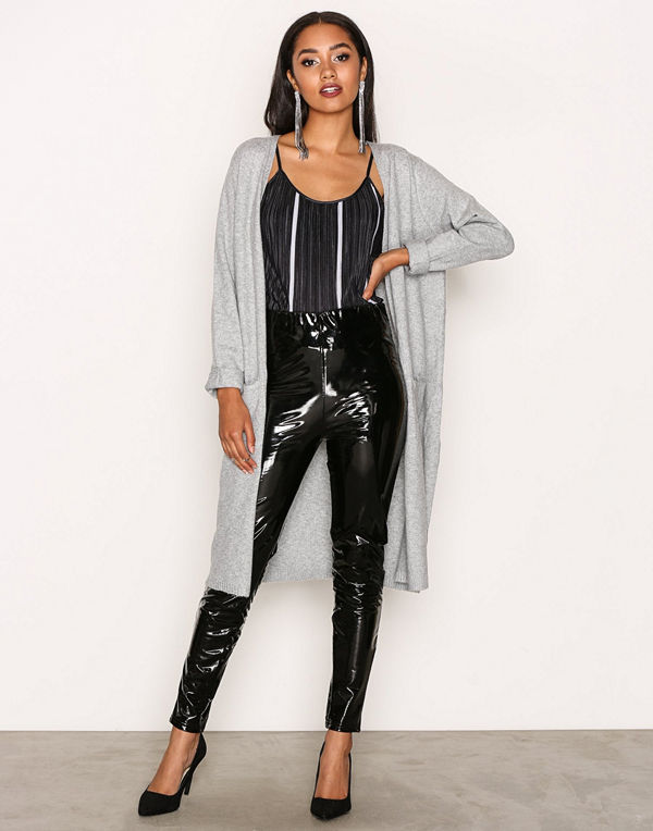 Vero Moda Vmbrilliant Ls Long Open Cardigan N Ljus Grå