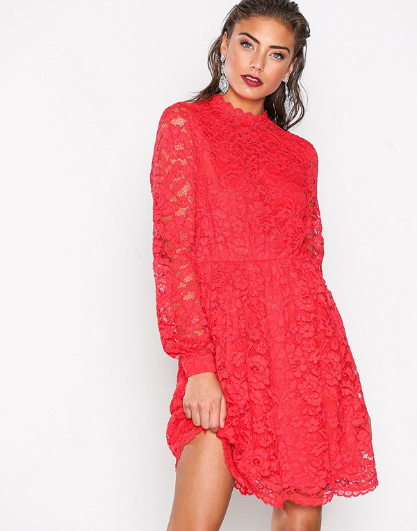 NLY Trend Royal Skater Dress Röd
