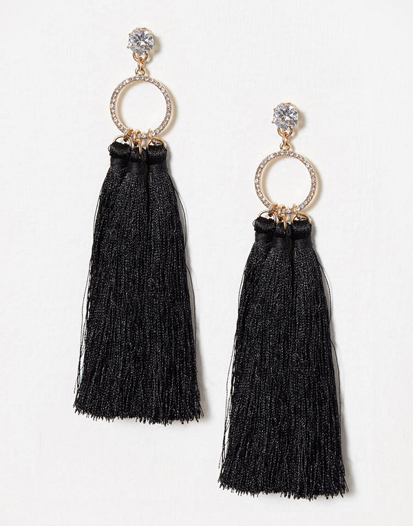 River Island örhängen Ring Triple Tassel Drops